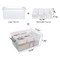 17 QT Plastic Storage Box with Removable Tray Craft Organizers and Storage Clear Storage Container for Organizing Lego, Bead, Tool, Sewing, Playdoh